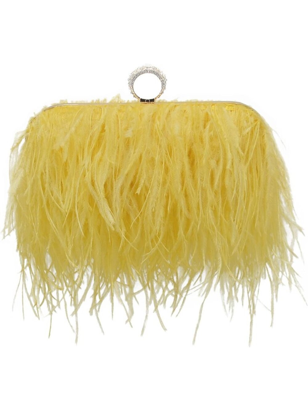 Chic Feather Clutch Purse | Elegant Crossbody Bag for Evening Events & Parties